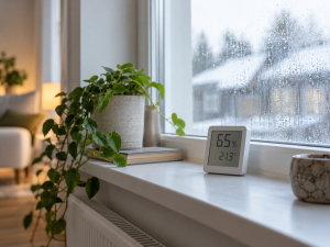 fuktighet inne, måling med hygrometer