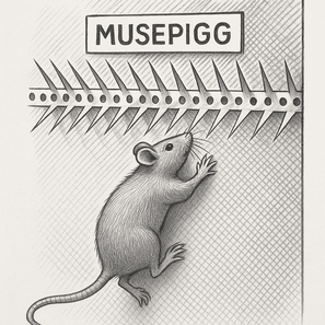 Musepigg på vegg